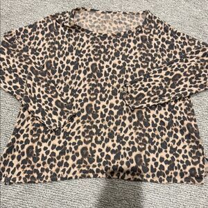 Victoria’s Secret Leopard Print Long Sleeve Top